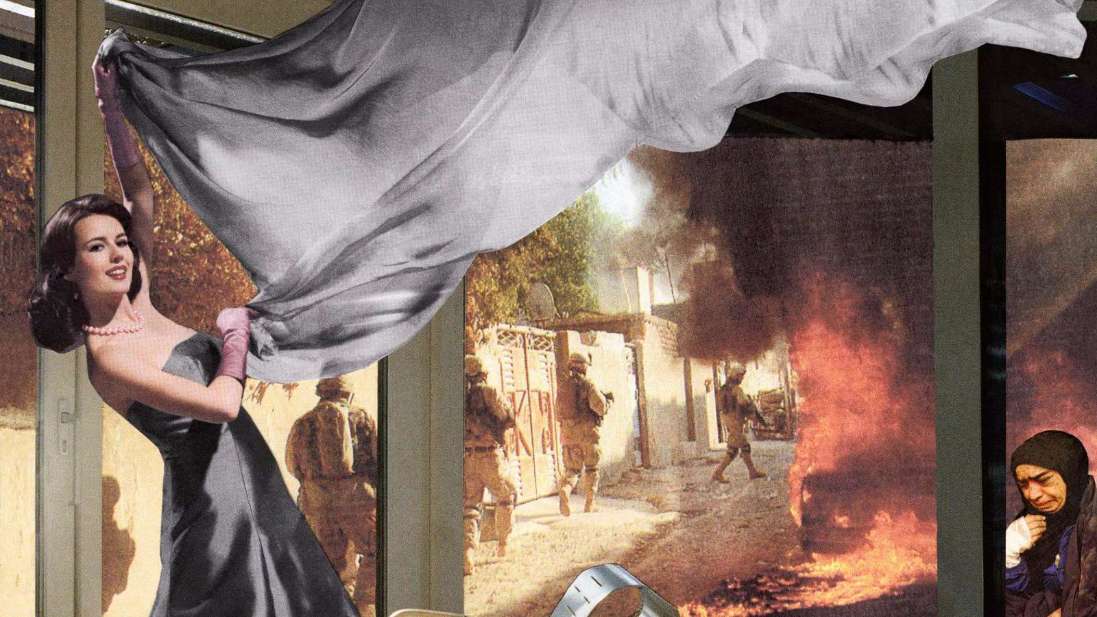 Martha Rosler, The Gray Drape